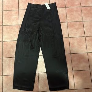 Vintage Marisa Christina Wide Leg Black Silk-Like Pants
